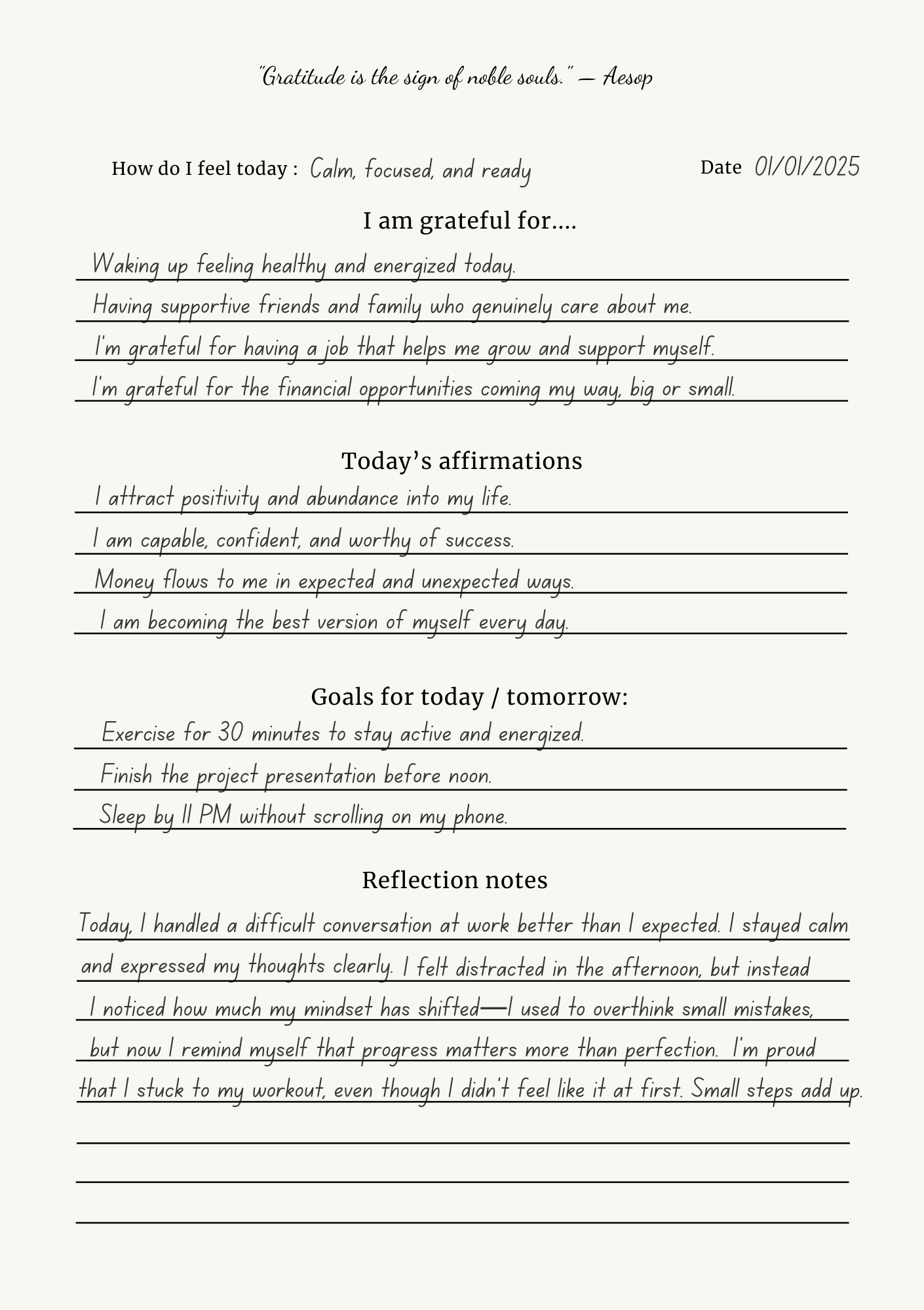 The One Minute Gratitude Journal™